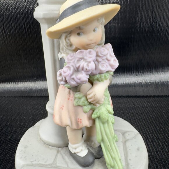 Enesco Kim Anderson Ceramic Figurine I Believe In You Lavender Is Positive 1998 - Picture 4 of 11